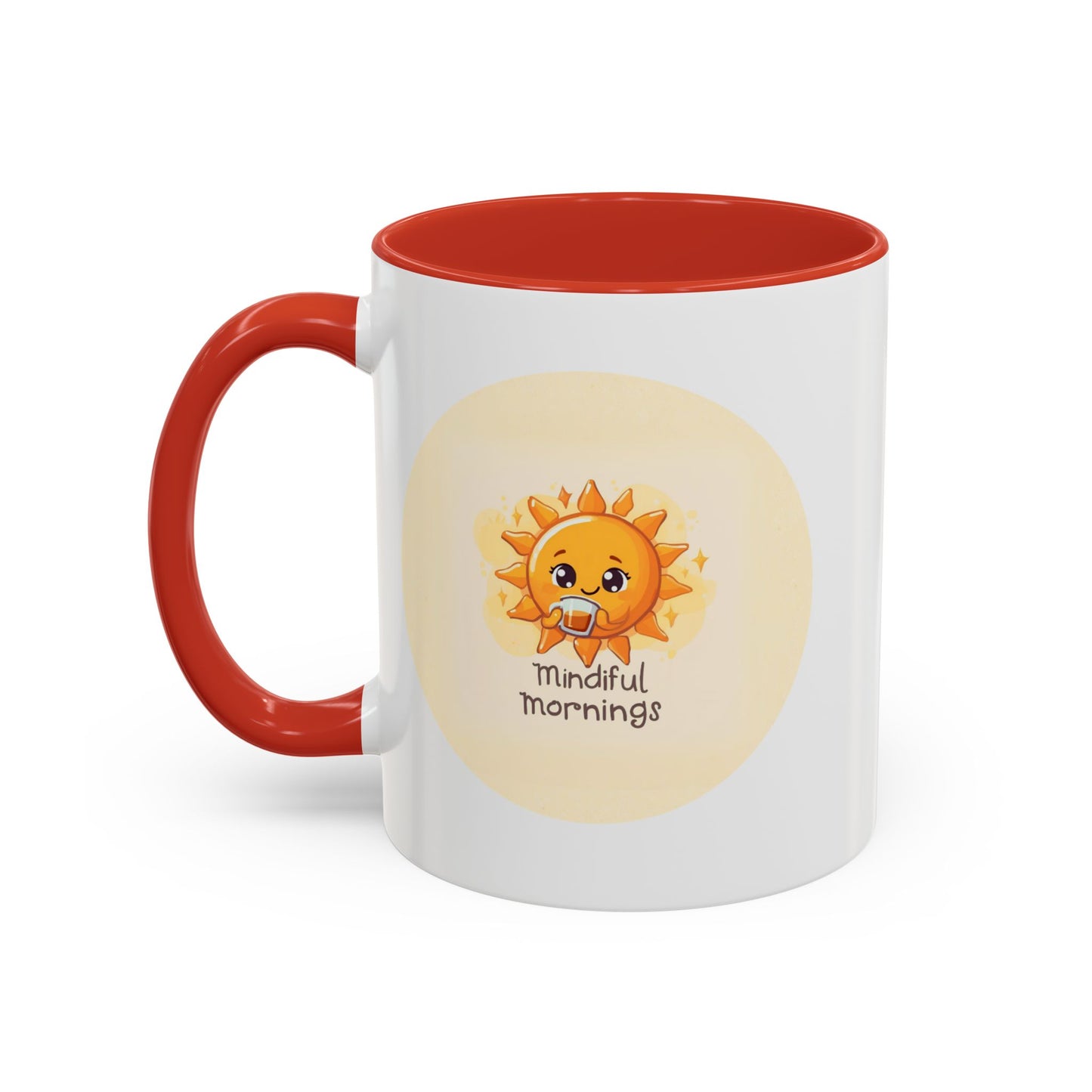 Mindful Mornings Accent Coffee Mug - 11oz & 15oz Motivational Drinkware