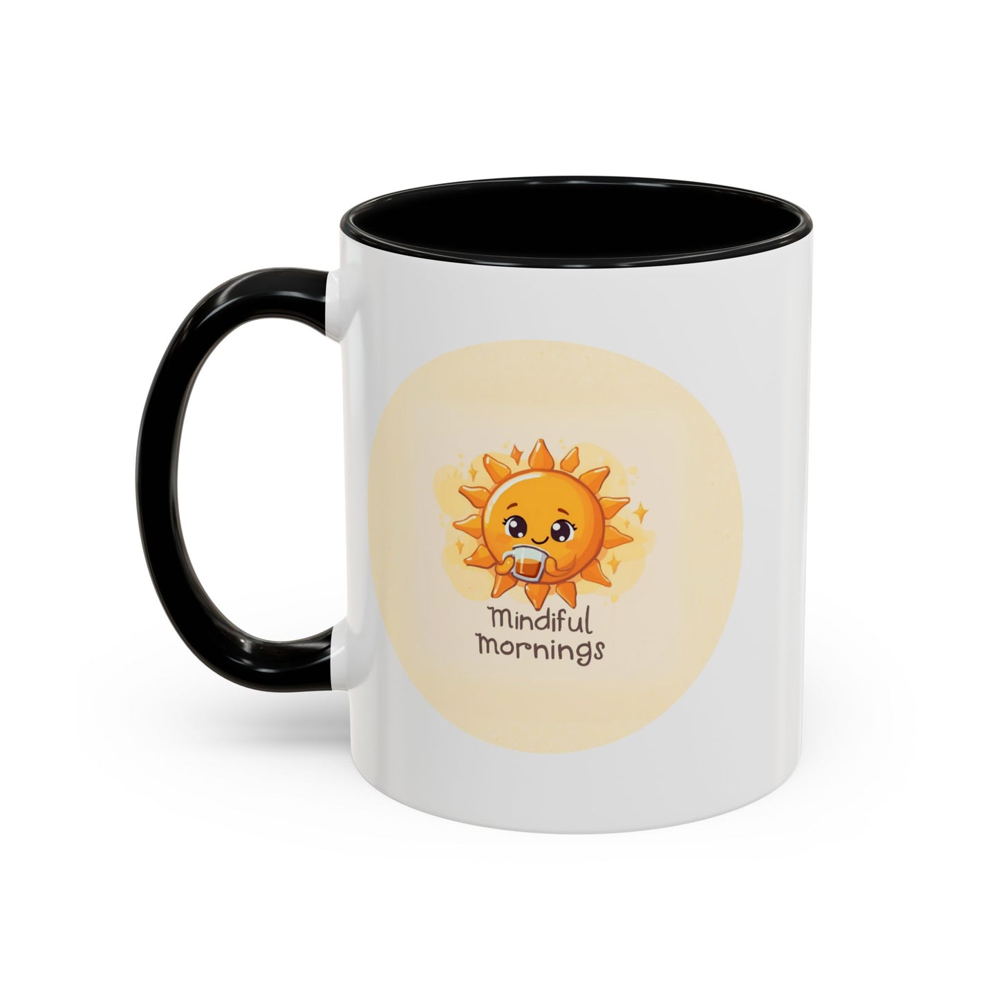 Mindful Mornings Accent Coffee Mug - 11oz & 15oz Motivational Drinkware
