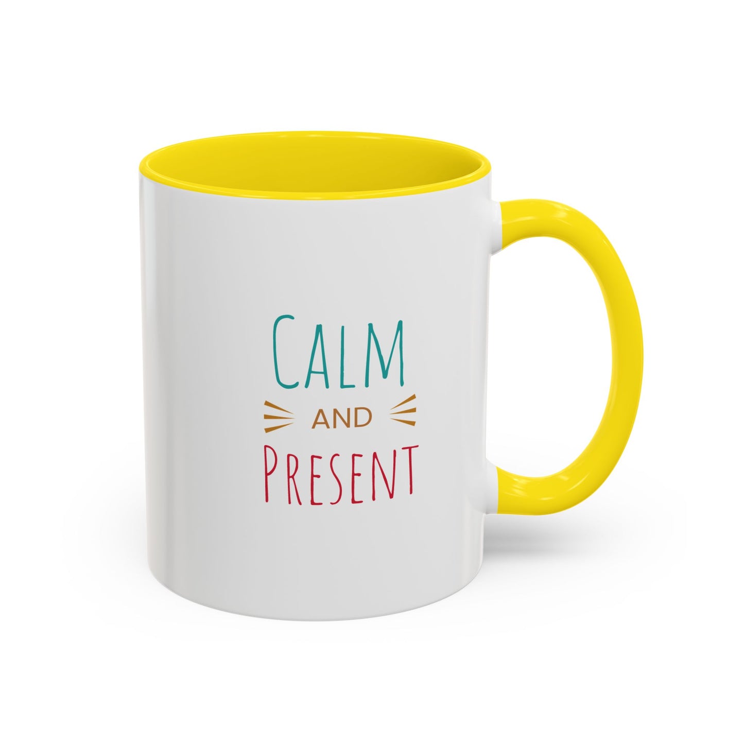 Mindful Mornings Accent Coffee Mug - 11oz & 15oz Motivational Drinkware