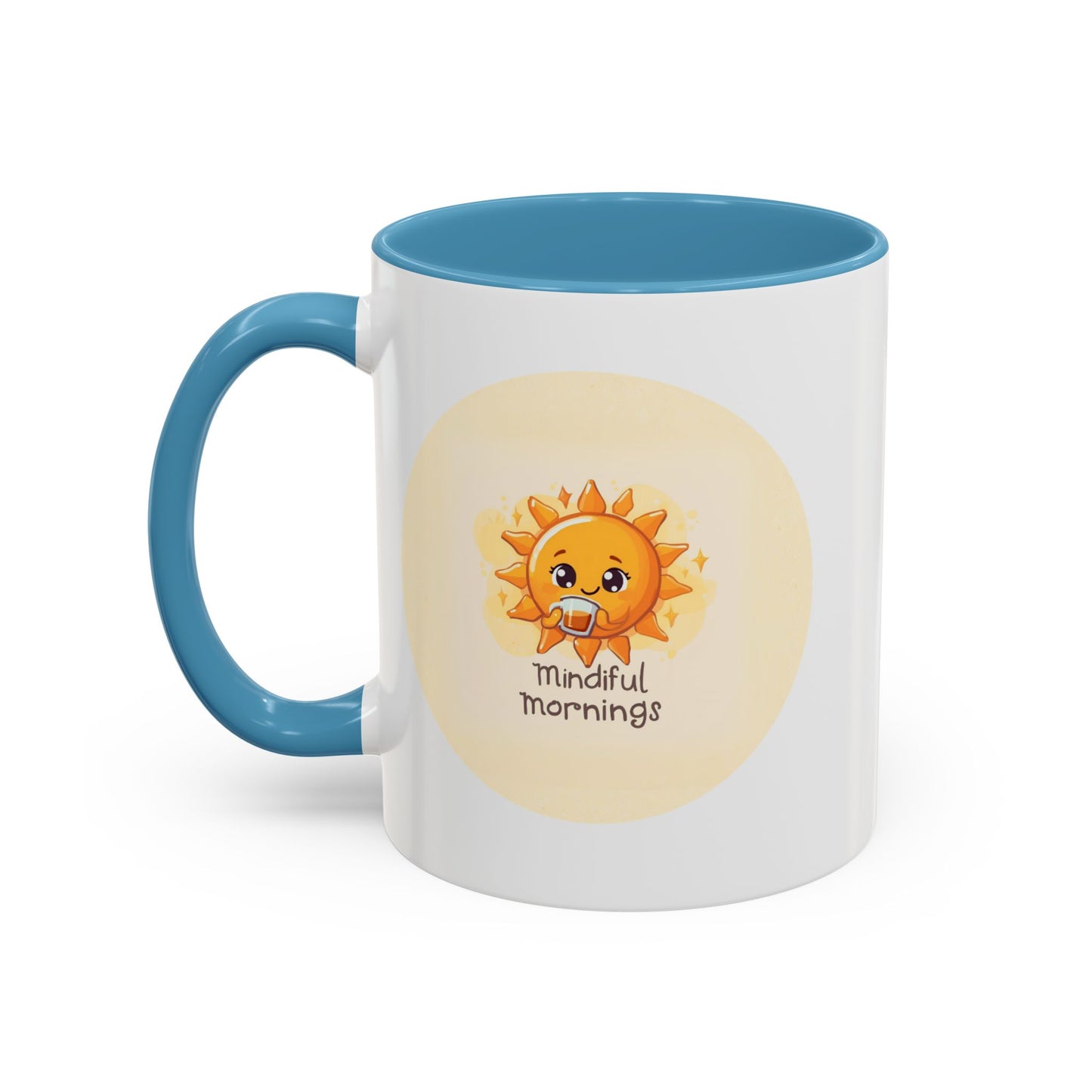 Mindful Mornings Accent Coffee Mug - 11oz & 15oz Motivational Drinkware