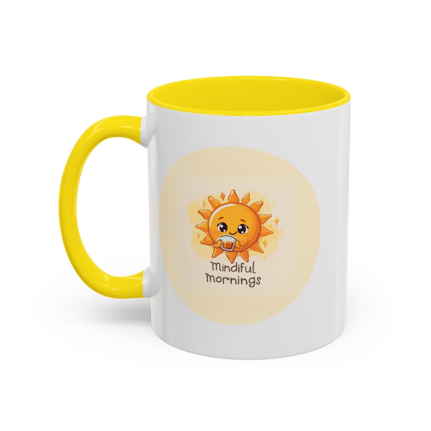 Mindful Mornings Accent Coffee Mug - 11oz & 15oz Motivational Drinkware