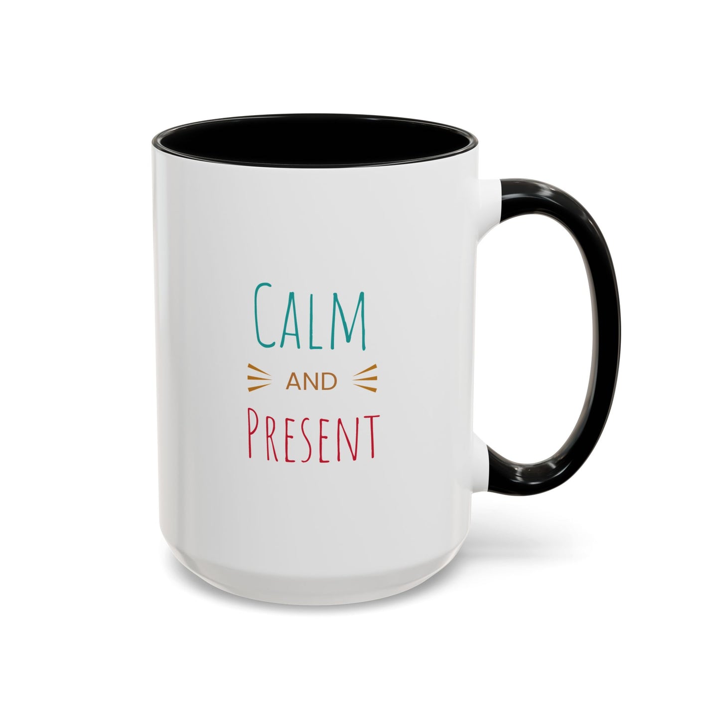 Mindful Mornings Accent Coffee Mug - 11oz & 15oz Motivational Drinkware