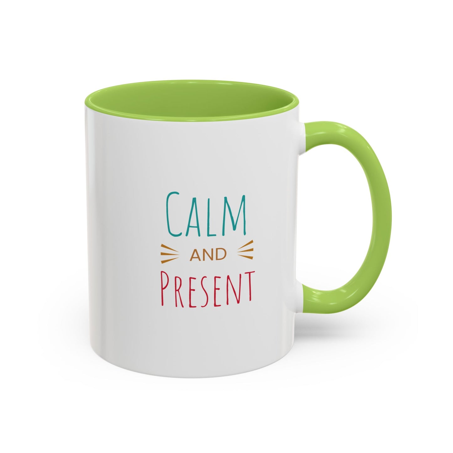 Mindful Mornings Accent Coffee Mug - 11oz & 15oz Motivational Drinkware
